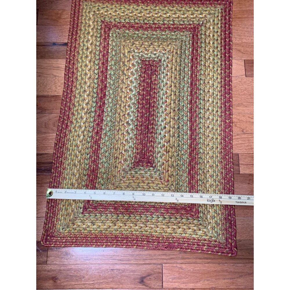 Handmade Rectangular Braided Rug - 20" x 30" - Multicolor - Picture 9 of 10